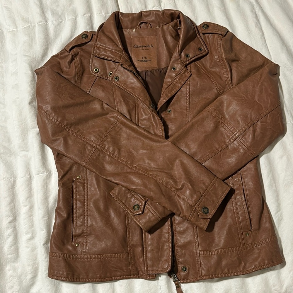 Brown Imitation Leather Women’s jacket